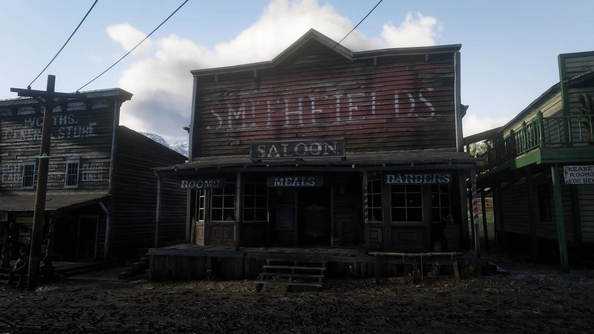 Exterior de Smithfield’s Saloon en Valentine